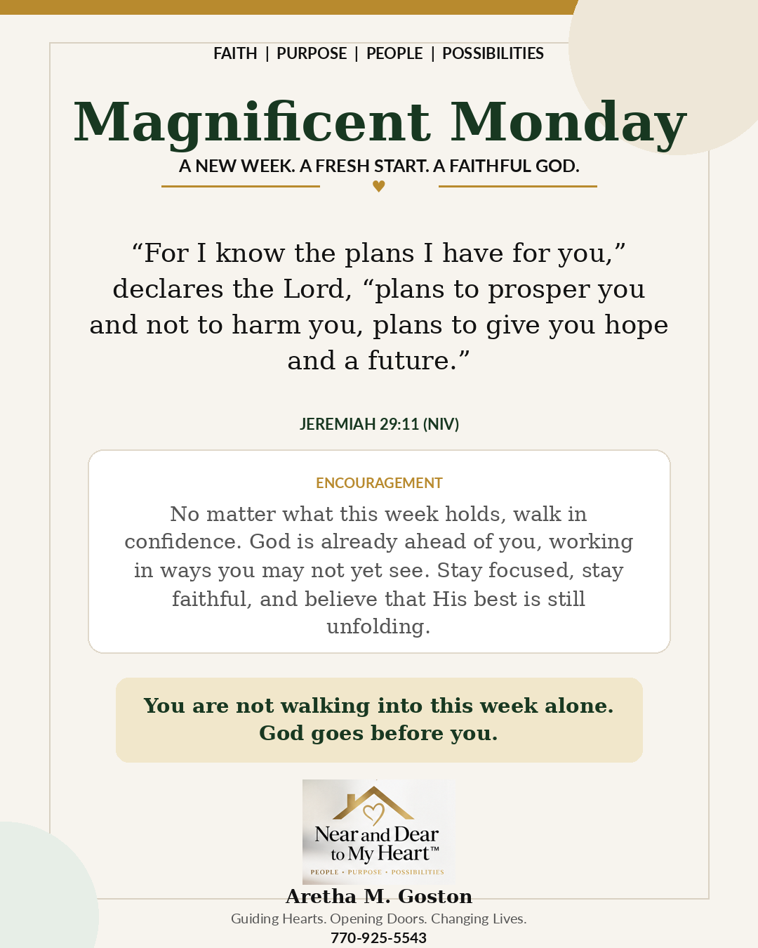 Magnificent Monday Scripture and encouragement graphic